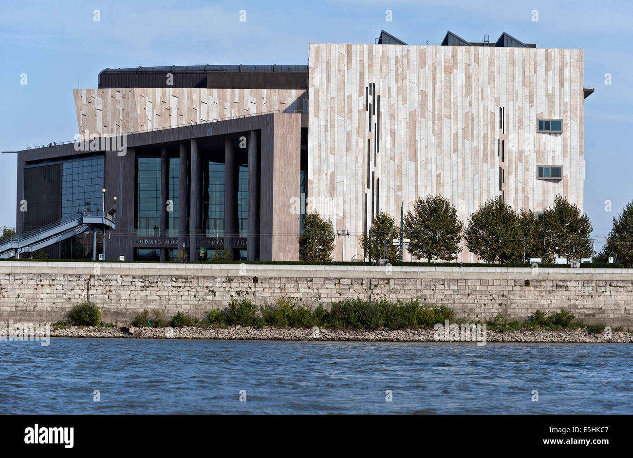 The Palace of Arts (Művészetek Palotája) and the Museum Ludwig of Budapest. Stock Photo