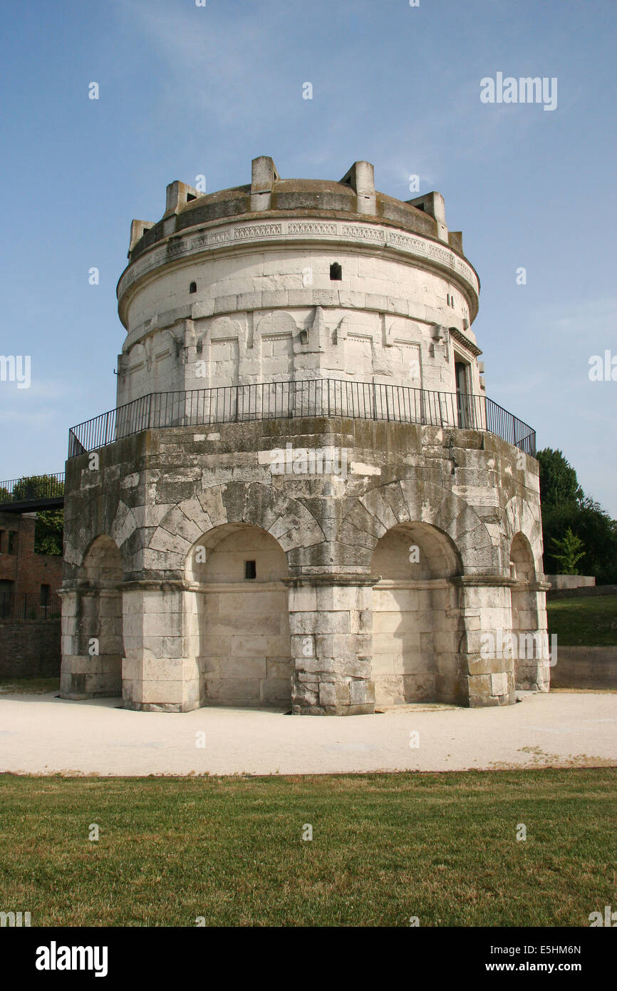 Italy. Ravenna. Mausoleum of Theoderic. Built in 520 AD by Theodoric ...