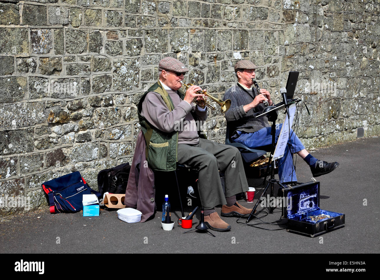 9654. The Grandads Jazz Duol, Shaftsbury, Dorset Stock Photo
