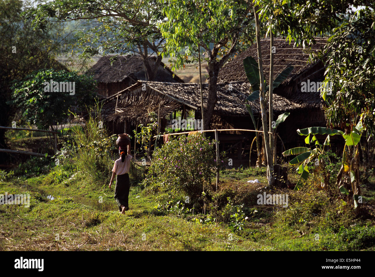 Tantwe Village in the Irrawaddy Delta after Cyclone Nargis, near Yangon, Myanmar (Burma). Stock Photo