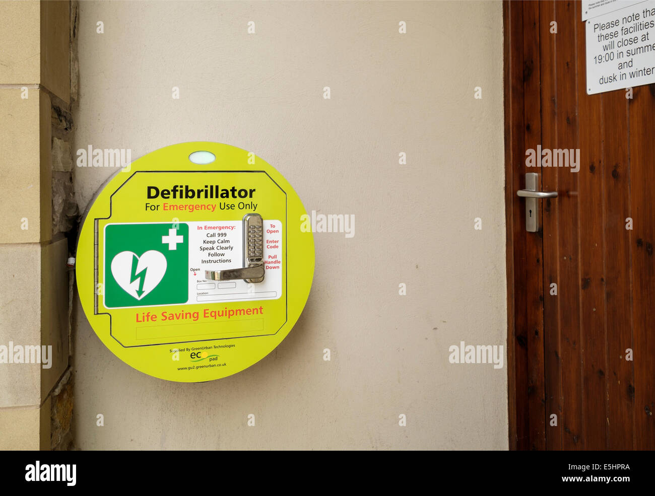 Emergency heart defibrillator life saving equipment for cardiac arrest