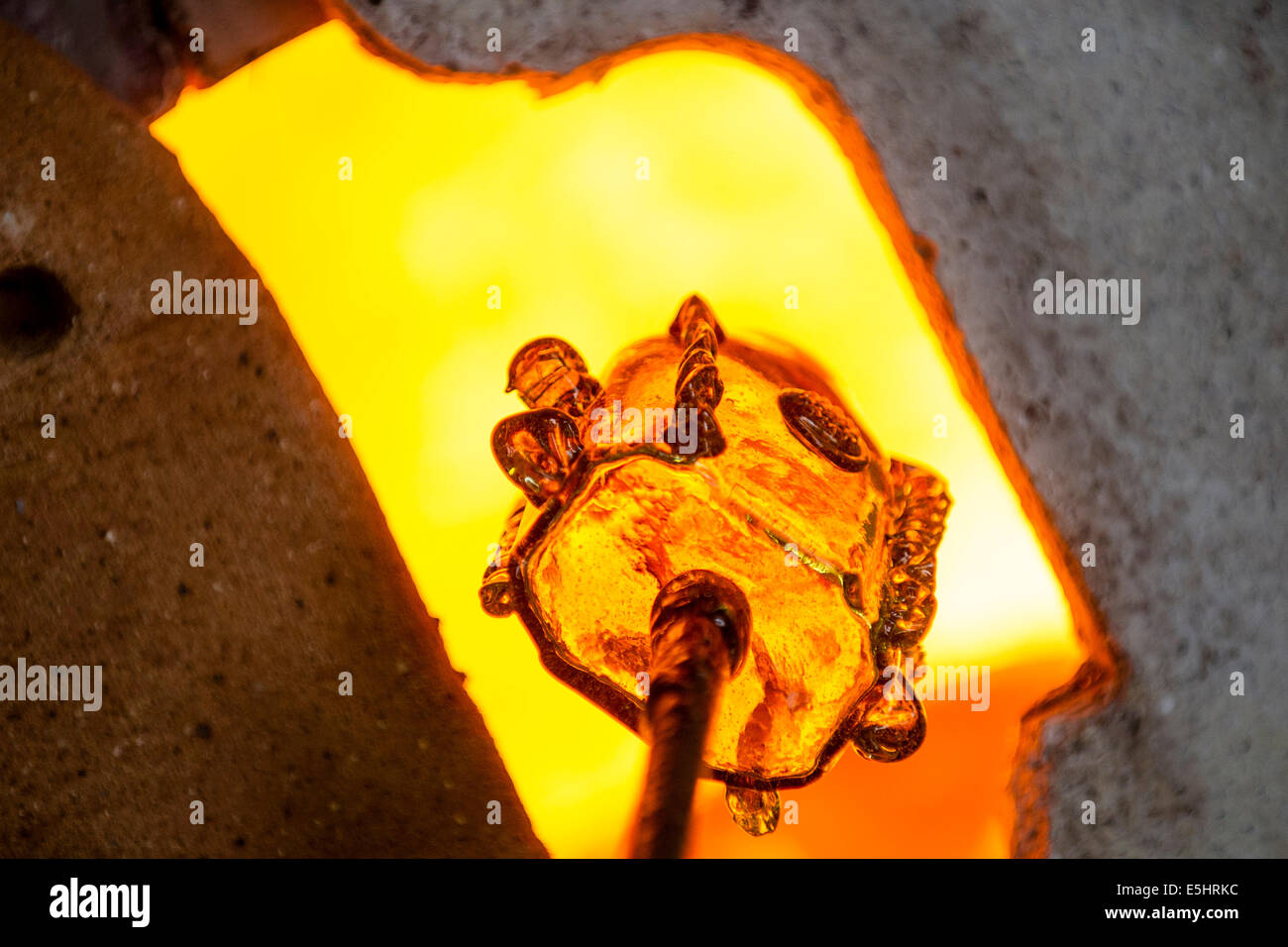 Glass makers introduced wood melting down of glass in Destne in Orlicke