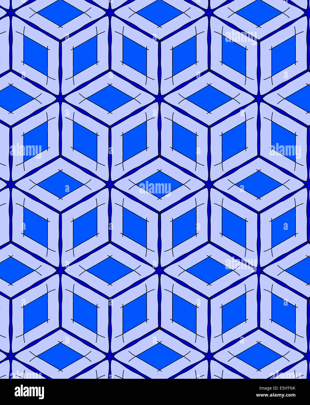 Illustration of symmetrical patterned wallpaper Stock Photo