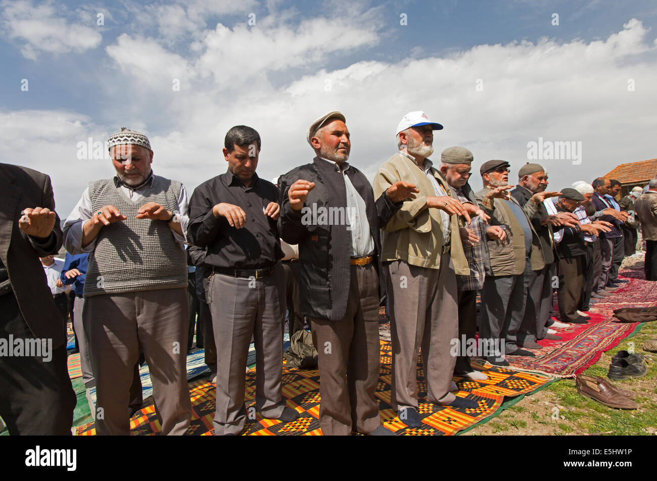 Rain praying in Kula Manisa Turkey Stock Photo