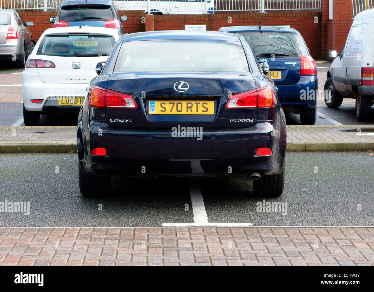 Badly parked car Stock Photo Alamy