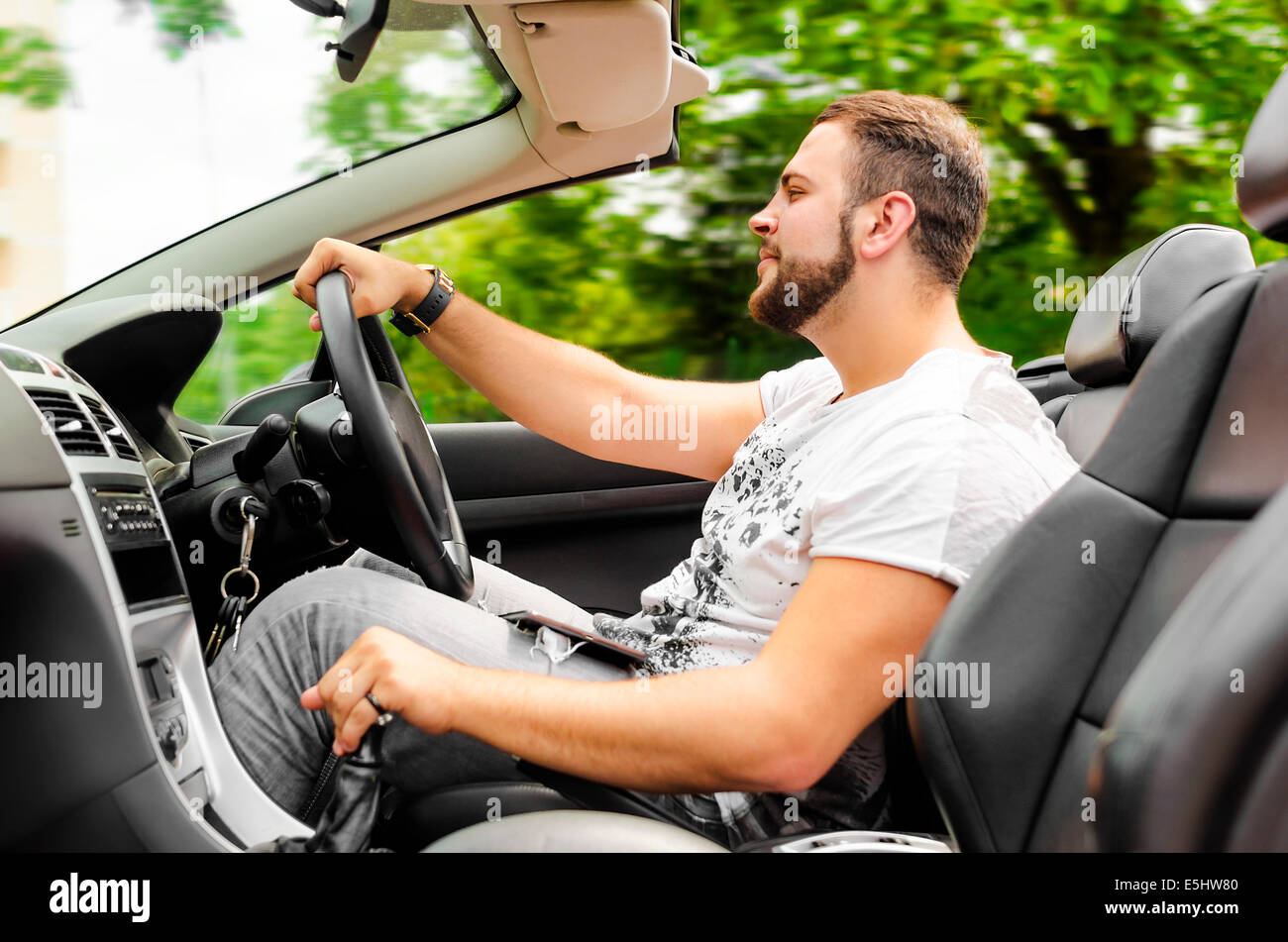 Man driving sports car hi-res stock photography and images - Alamy