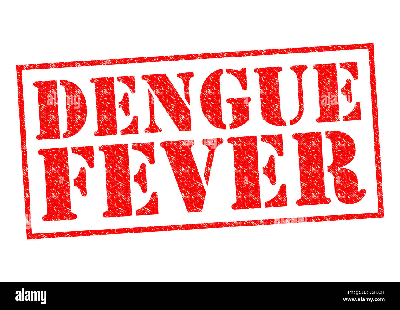 DENGUE FEVER red Rubber Stamp over a white background. Stock Photo