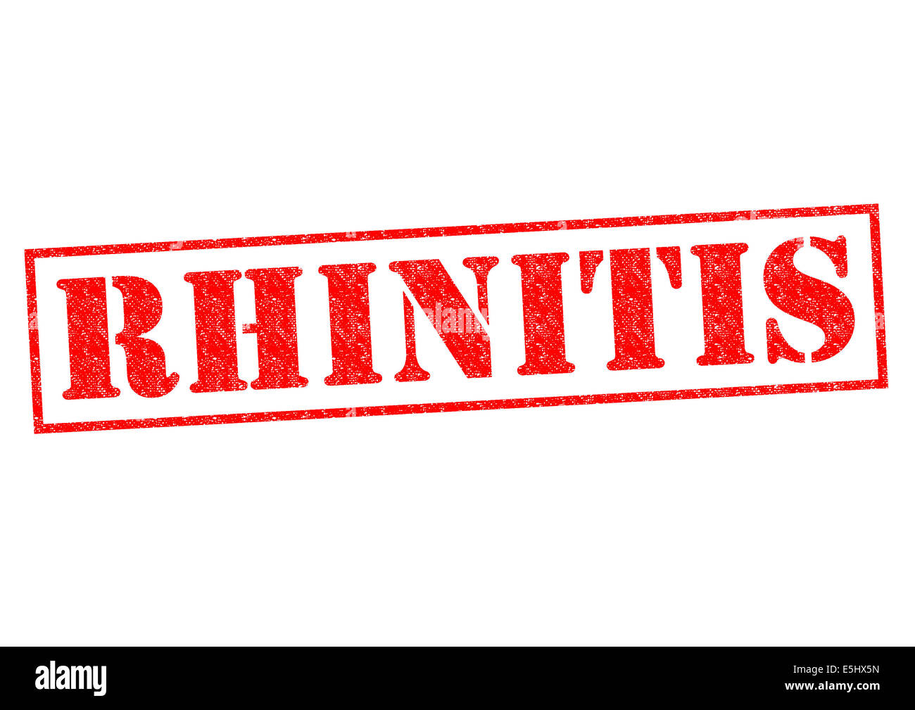 RHINITIS red Rubber Stamp over a white background. Stock Photo