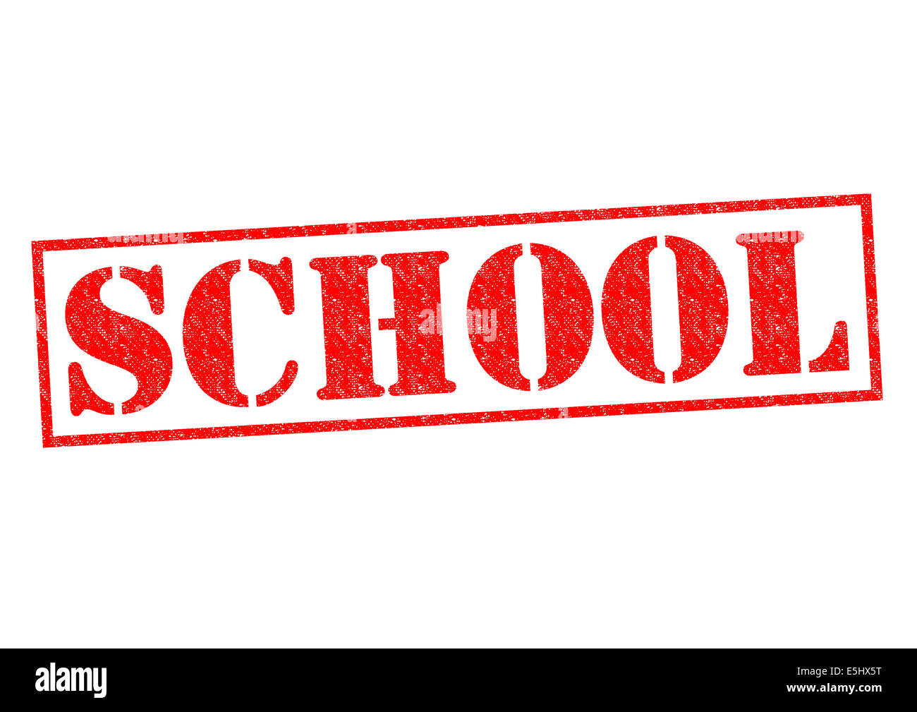 SCHOOL red Rubber Stamp over a white background. Stock Photo