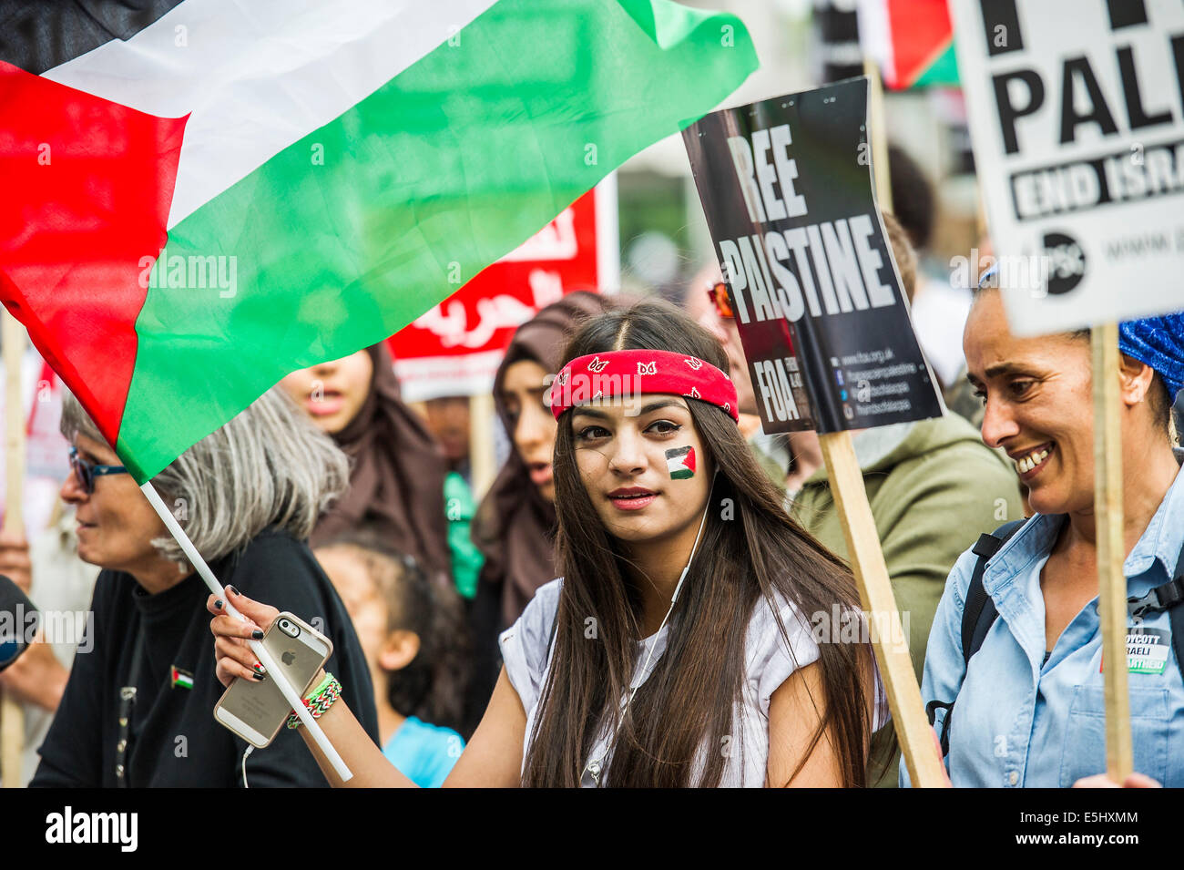 London, UK. 1st Aug, 2014. Stop The 'massacre' In Gaza Protest. They ...