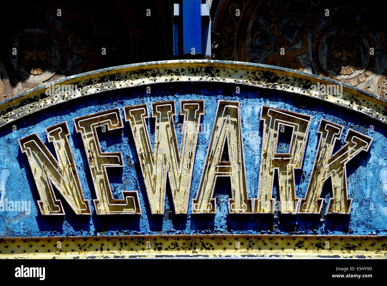 NEWARK, NEW JERSEY The fading marquee of the former Paramount NEWARK