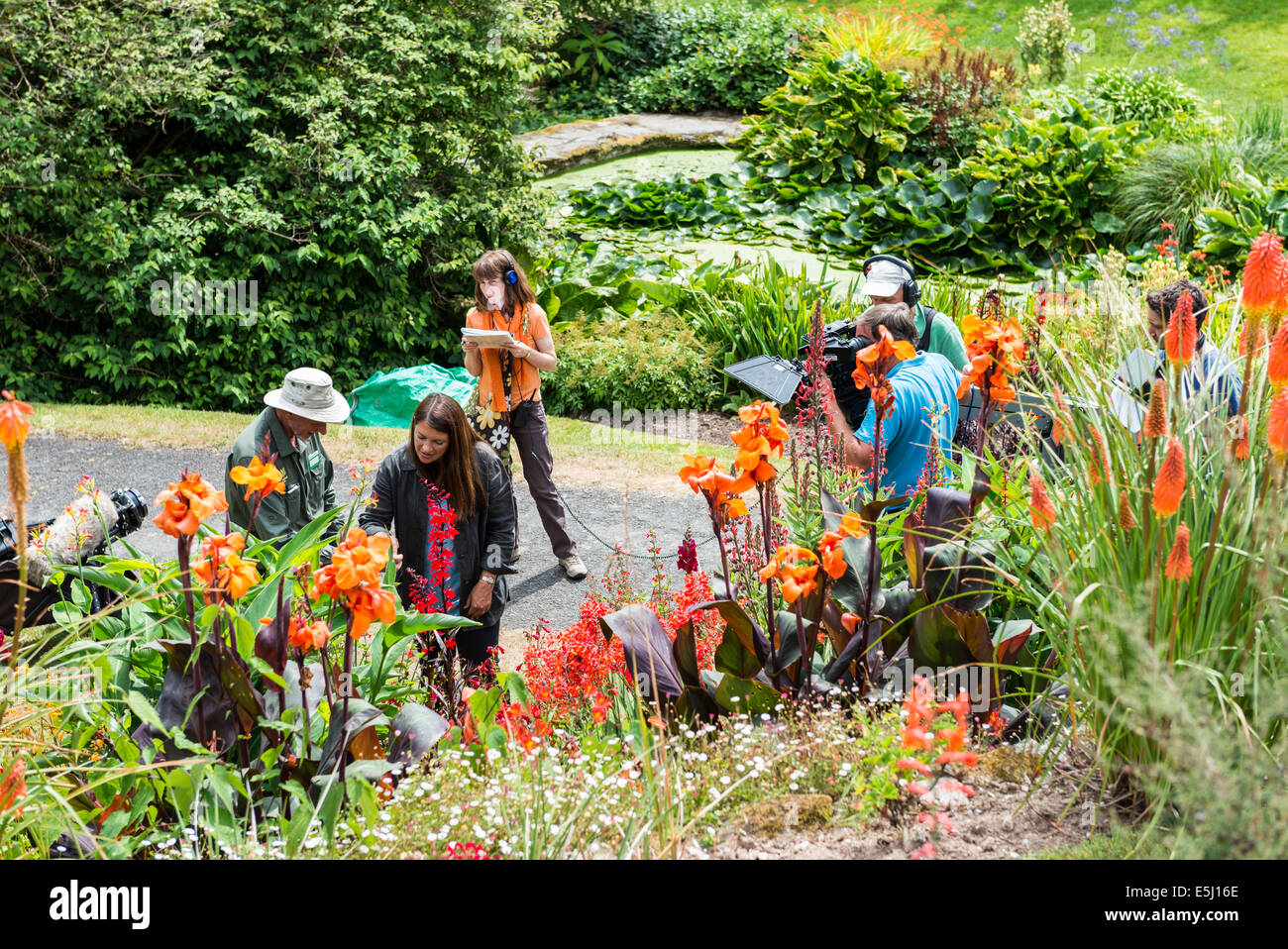 July 30th 2014 The BBC Gardeners World Film Crew At A Country House 