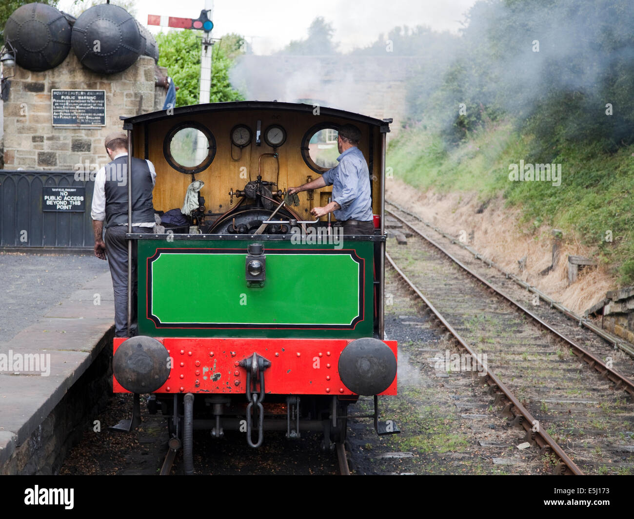 The steam engine 'Sir Cecil A Cochrane'  at the Tanfield Railway, Durham. Stock Photo