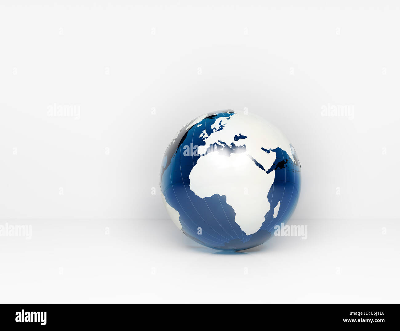 Blue transparent glass world globe Stock Photo Alamy