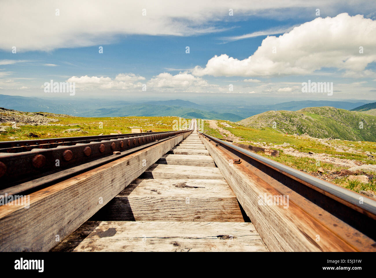 Cog Railway. White Mountains, New Hampshire. Mountain Washington Stock