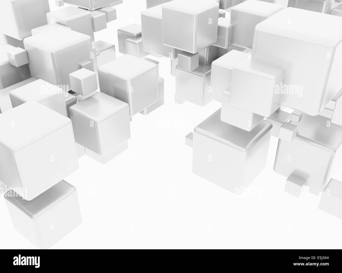 White glossy 3d cubes isolated on white background Stock Photo - Alamy