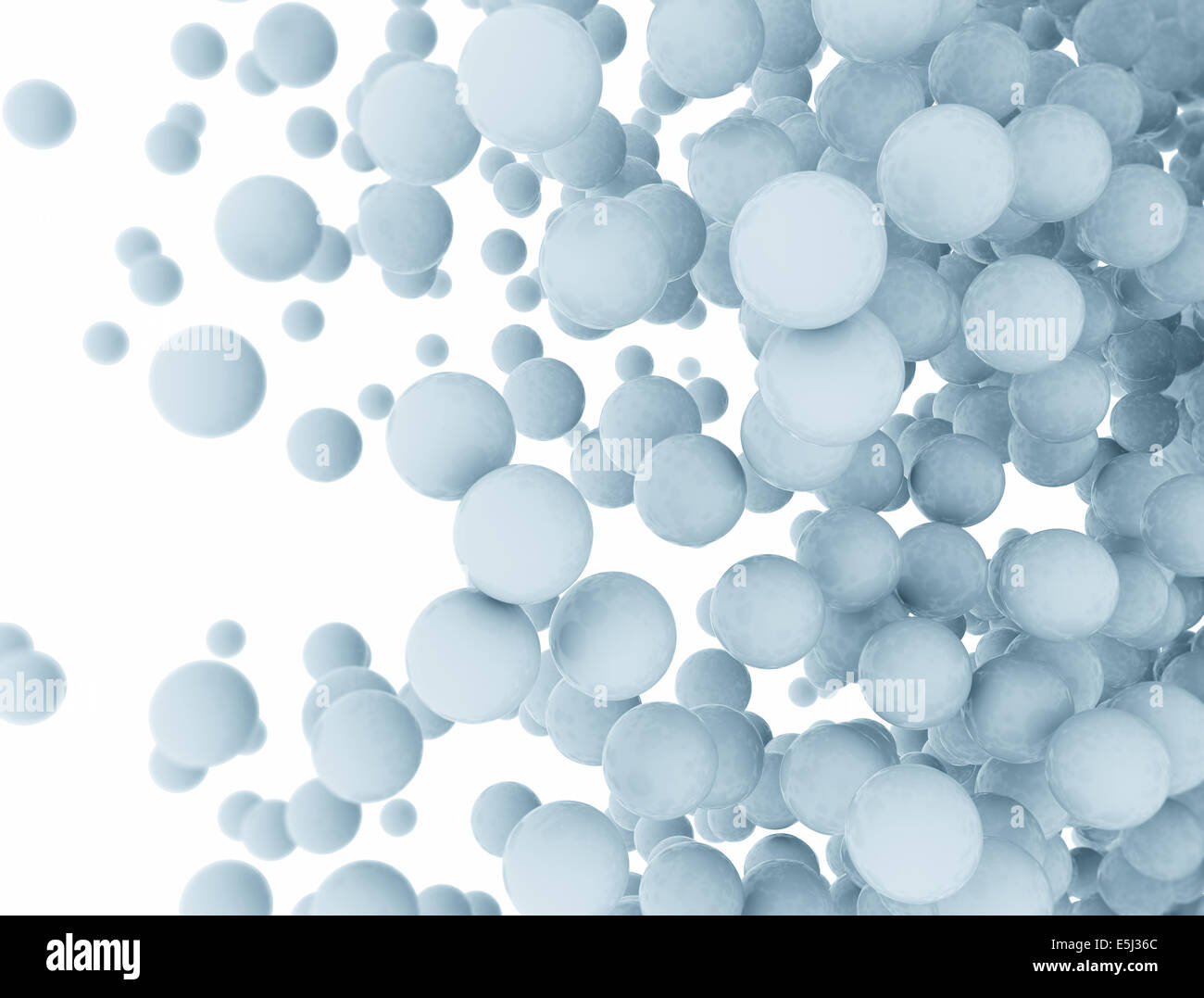 Large group of blue 3d spheres Stock Photo