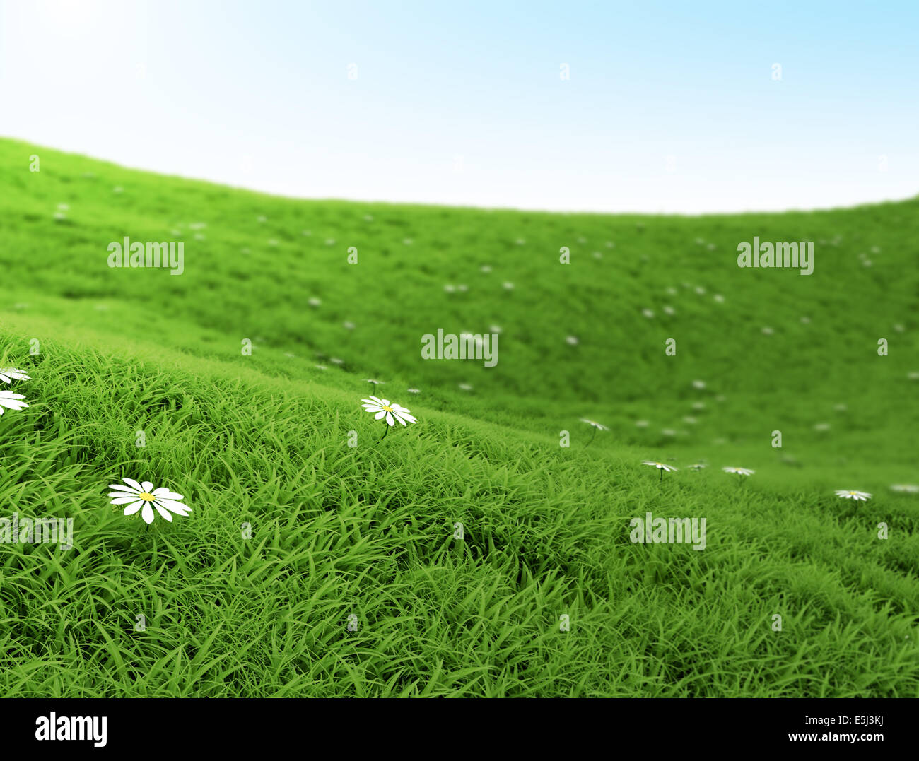 Green lush green landscape Stock Photo - Alamy