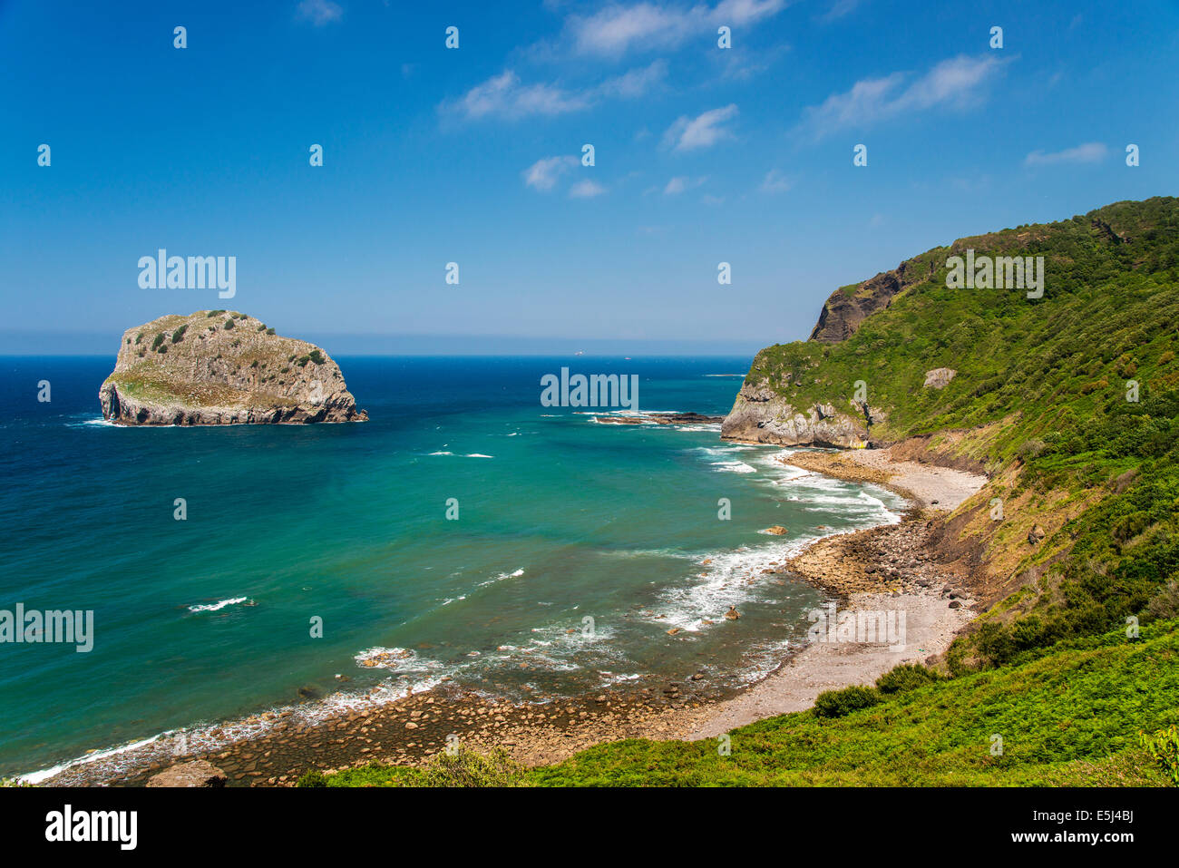 The Basque coast near Bermeo, Basque Country, Spain Stock Photo