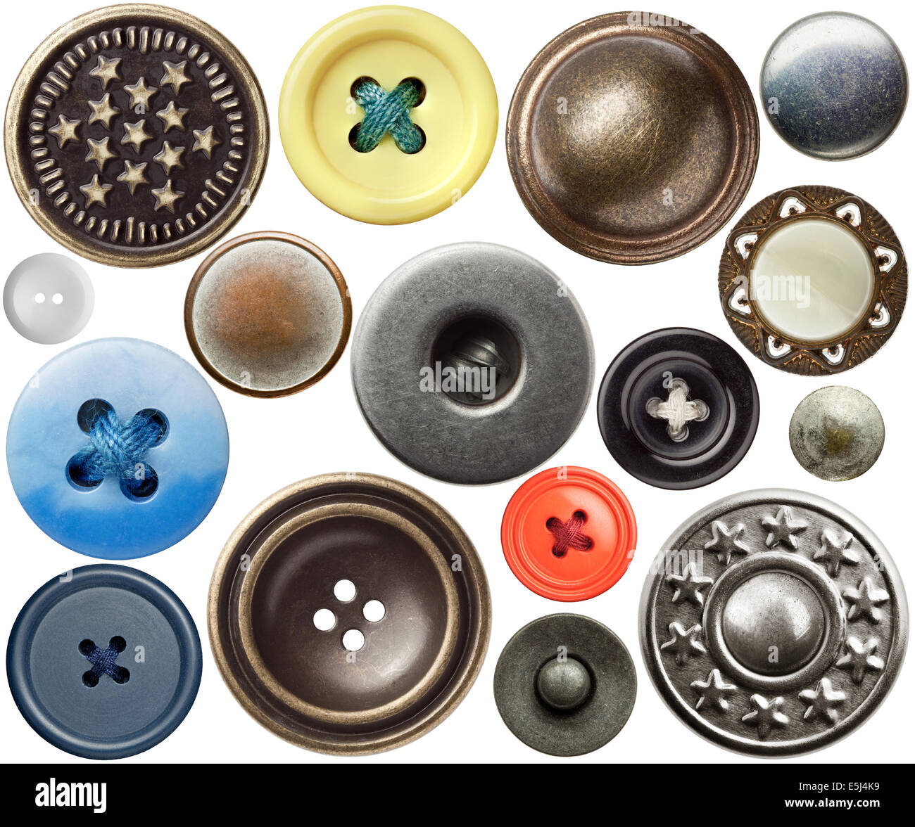 Various sewing buttons. Stock Photo