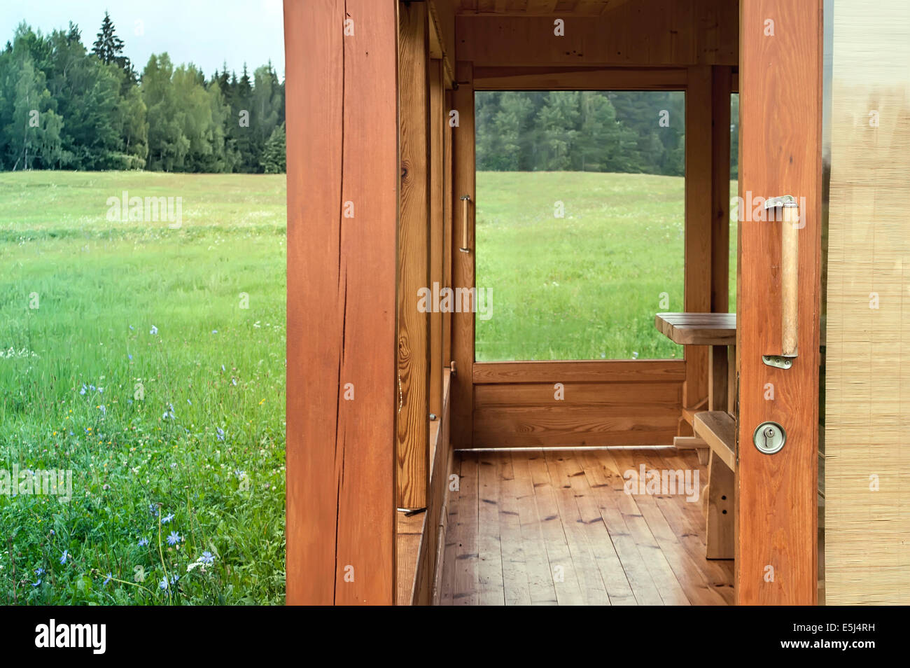 Wooden summer House Stock Photo