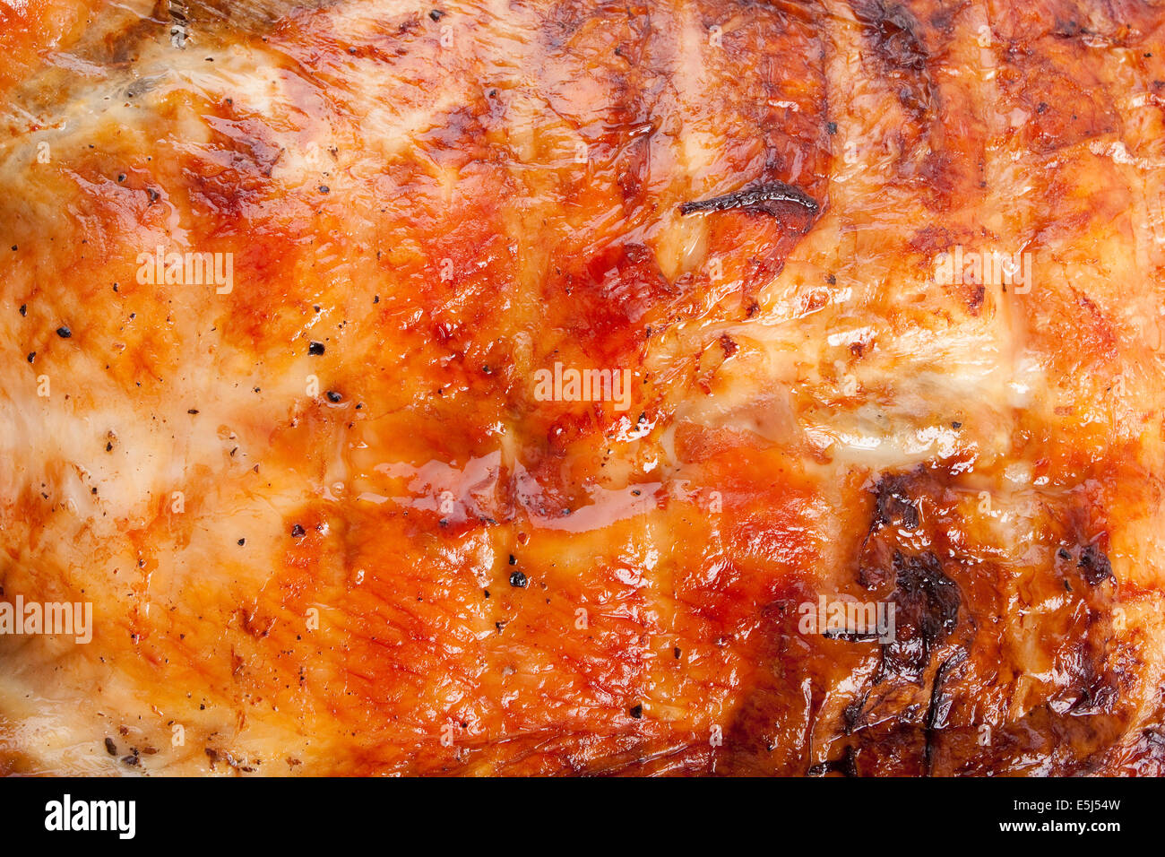 roasted turkey texture Stock Photo - Alamy