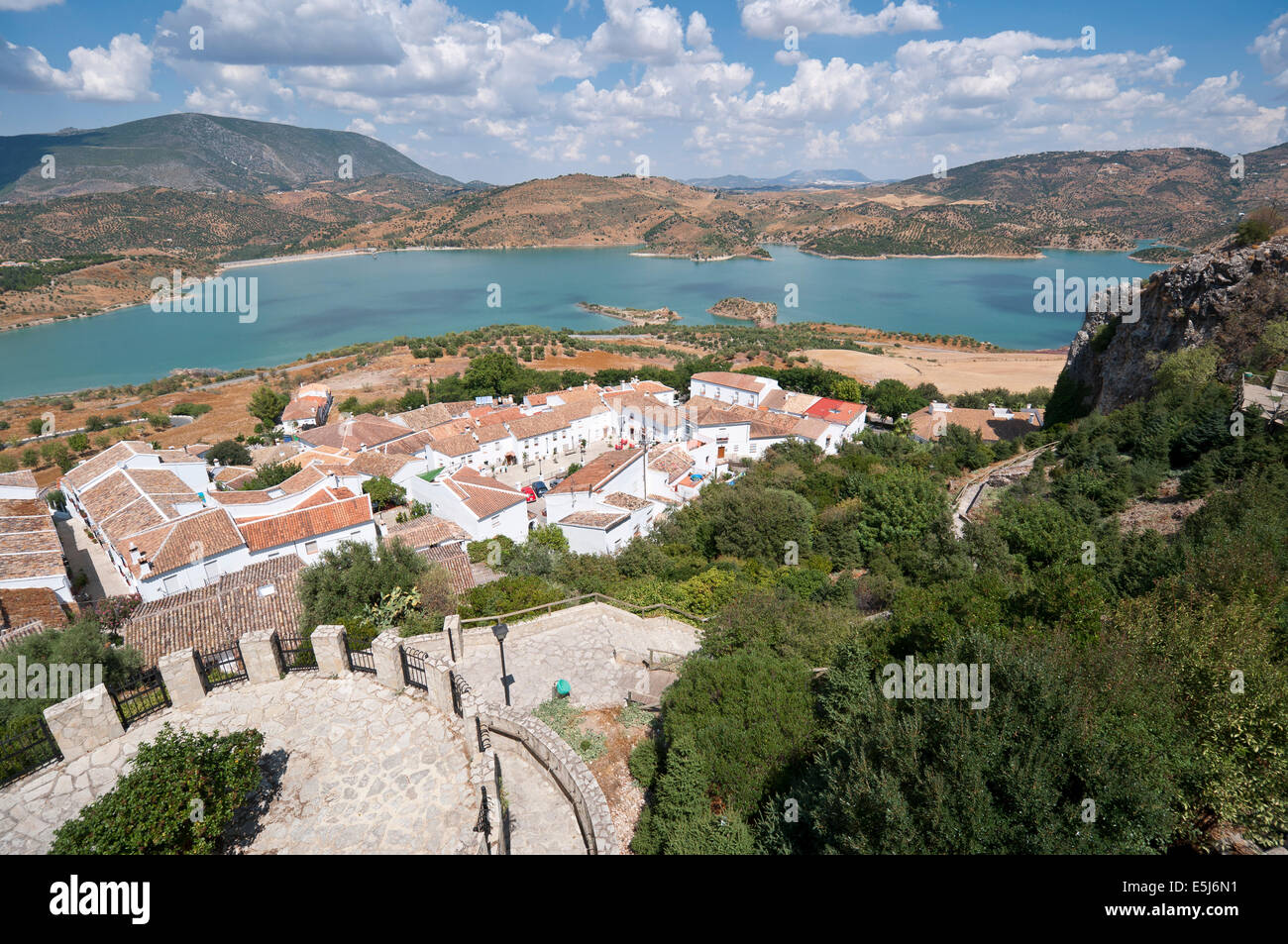 Views of Zahara – El Gastor Reservoir, from Zahara de la Sierra, Cadiz ...