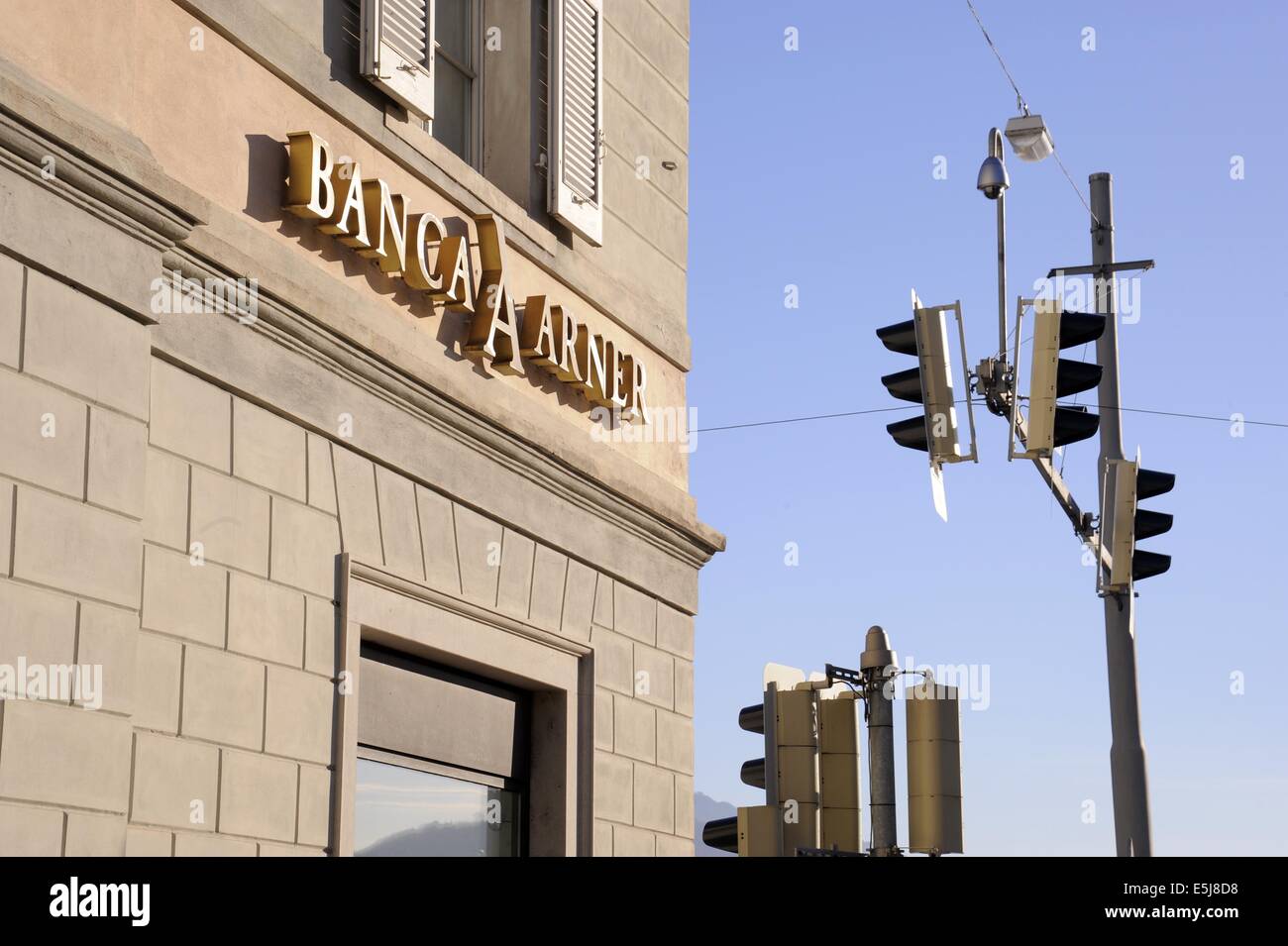 Banks In Lugano Switzerland Arner Stock Photos Banks In Lugano