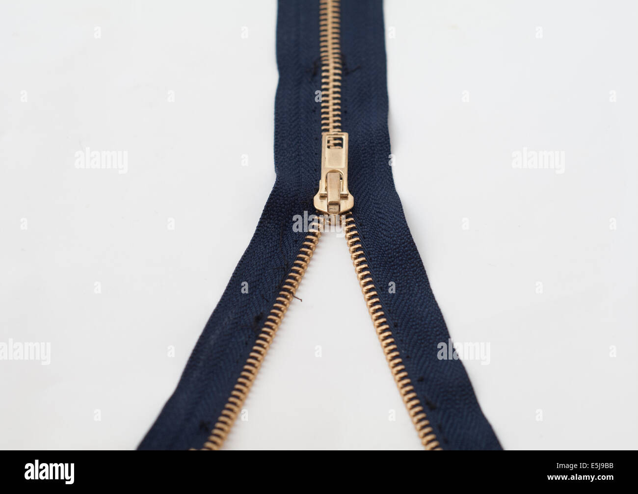 Zipper on a white background Stock Photo
