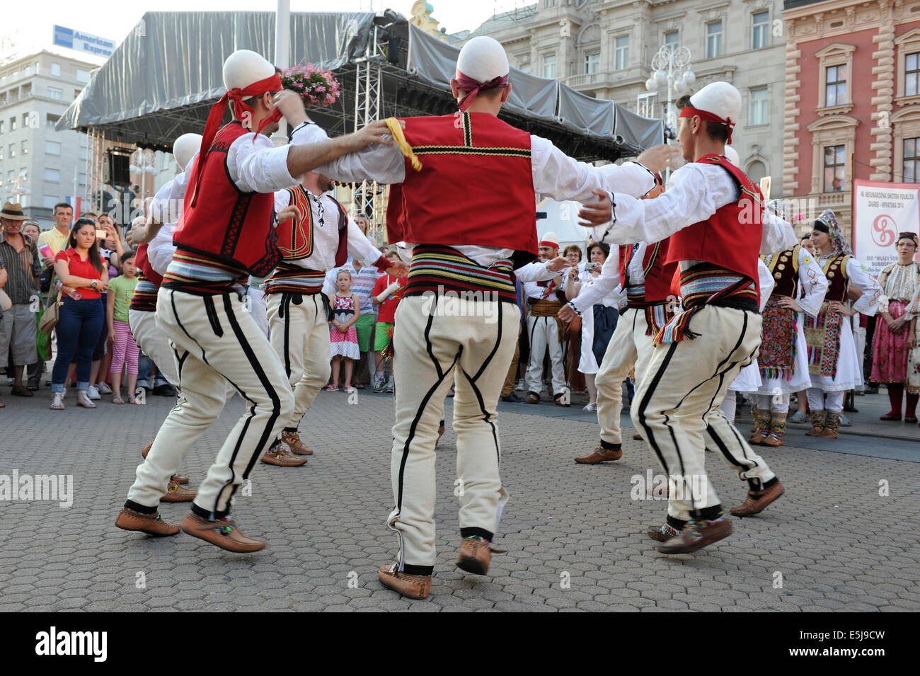 Members of folk group Albanian Culture Society from Cegrane, Macedonia