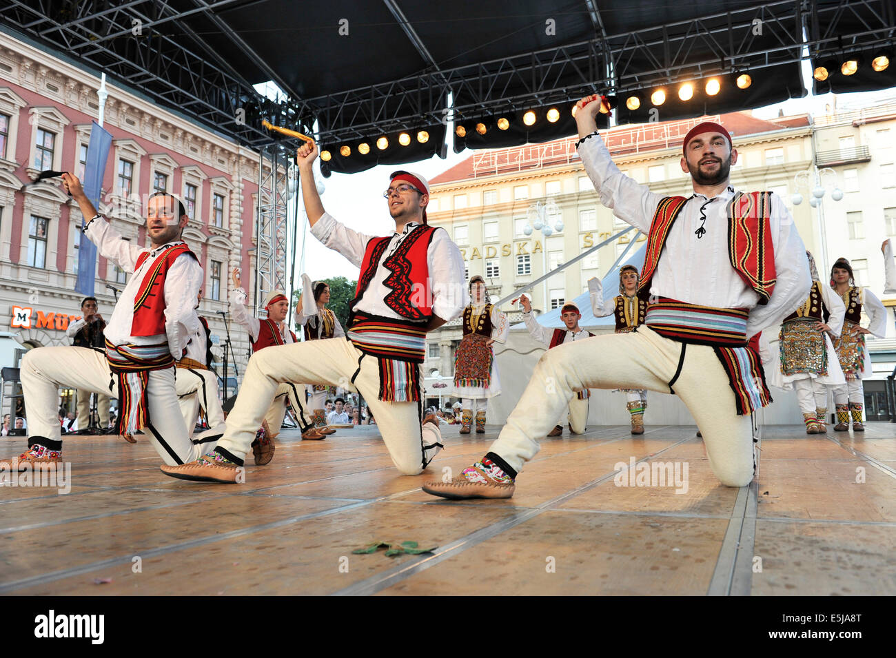 Members of folk group Albanian Culture Society from Cegrane, Macedonia