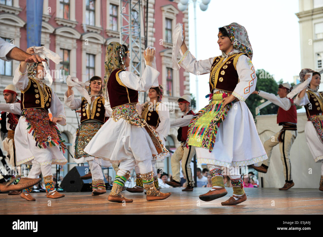 Members of folk group Albanian Culture Society from Cegrane, Macedonia
