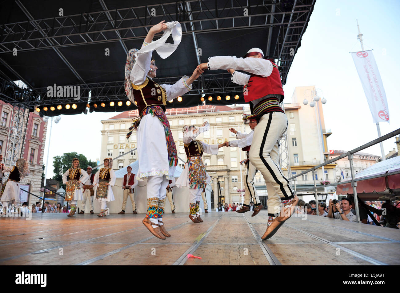 Members of folk group Albanian Culture Society from Cegrane, Macedonia