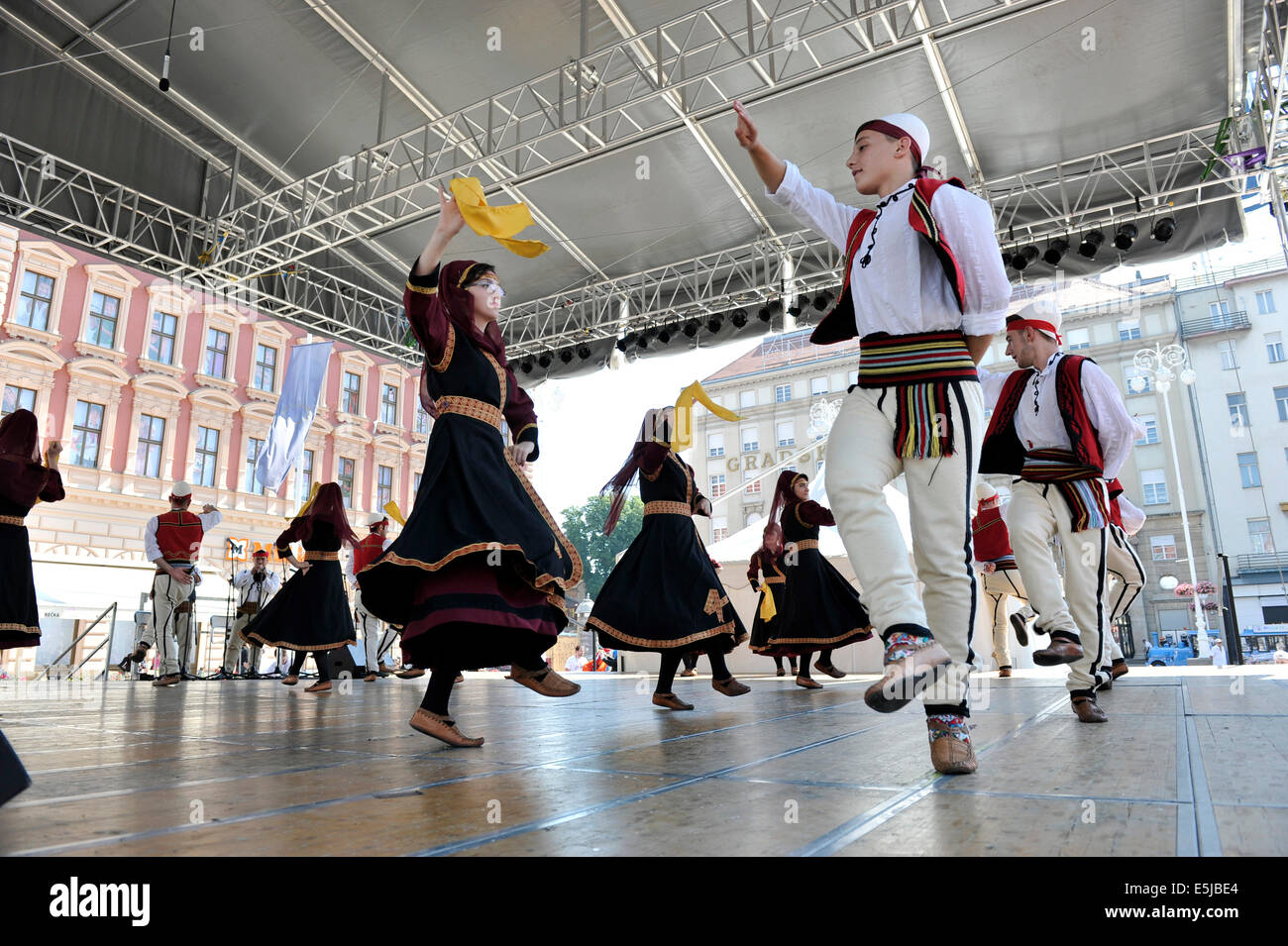 Members of folk group Albanian Culture Society from Cegrane, Macedonia