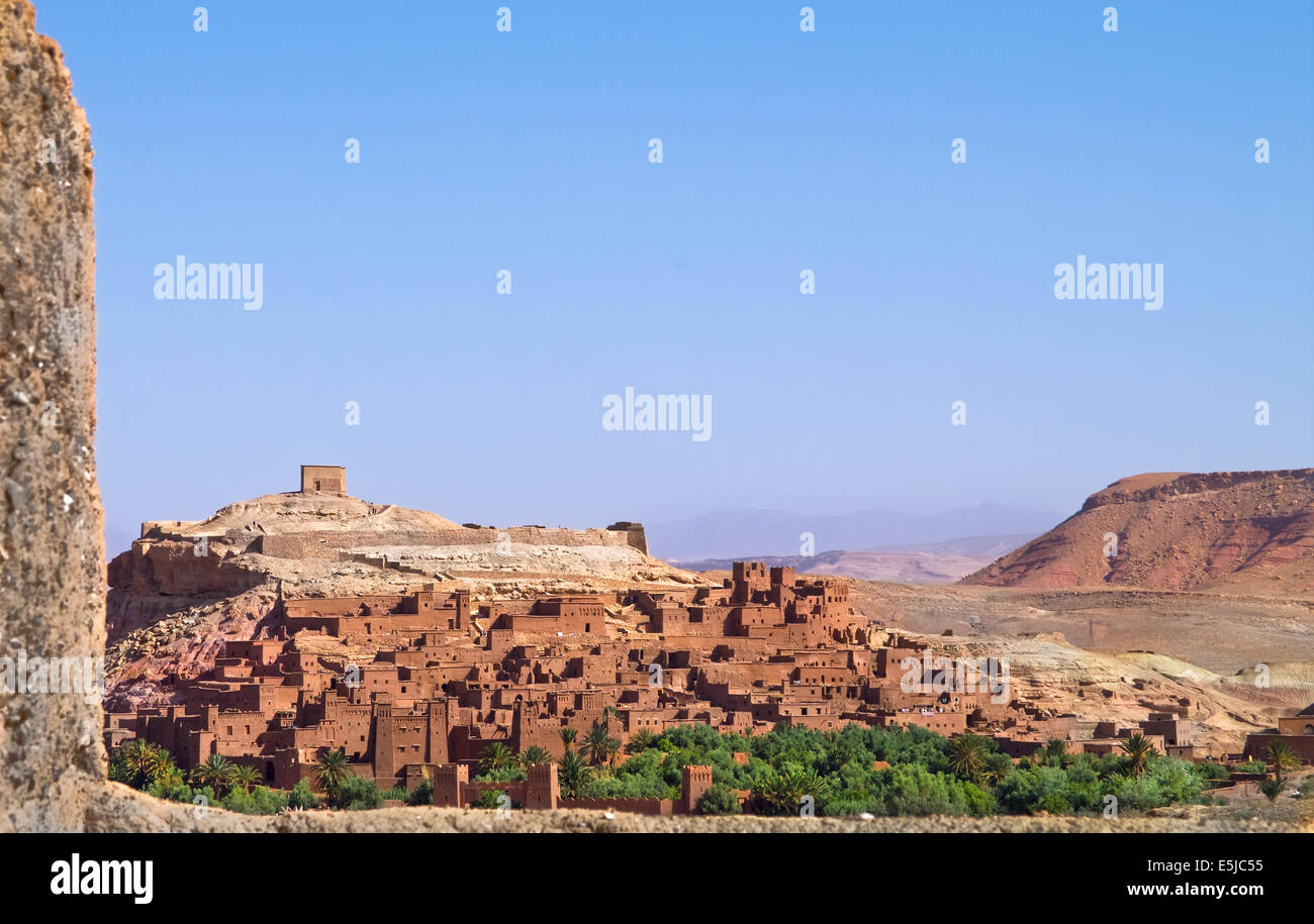 View of the ancient fortress town Kasbah. Morocco Africa. Stock Photo