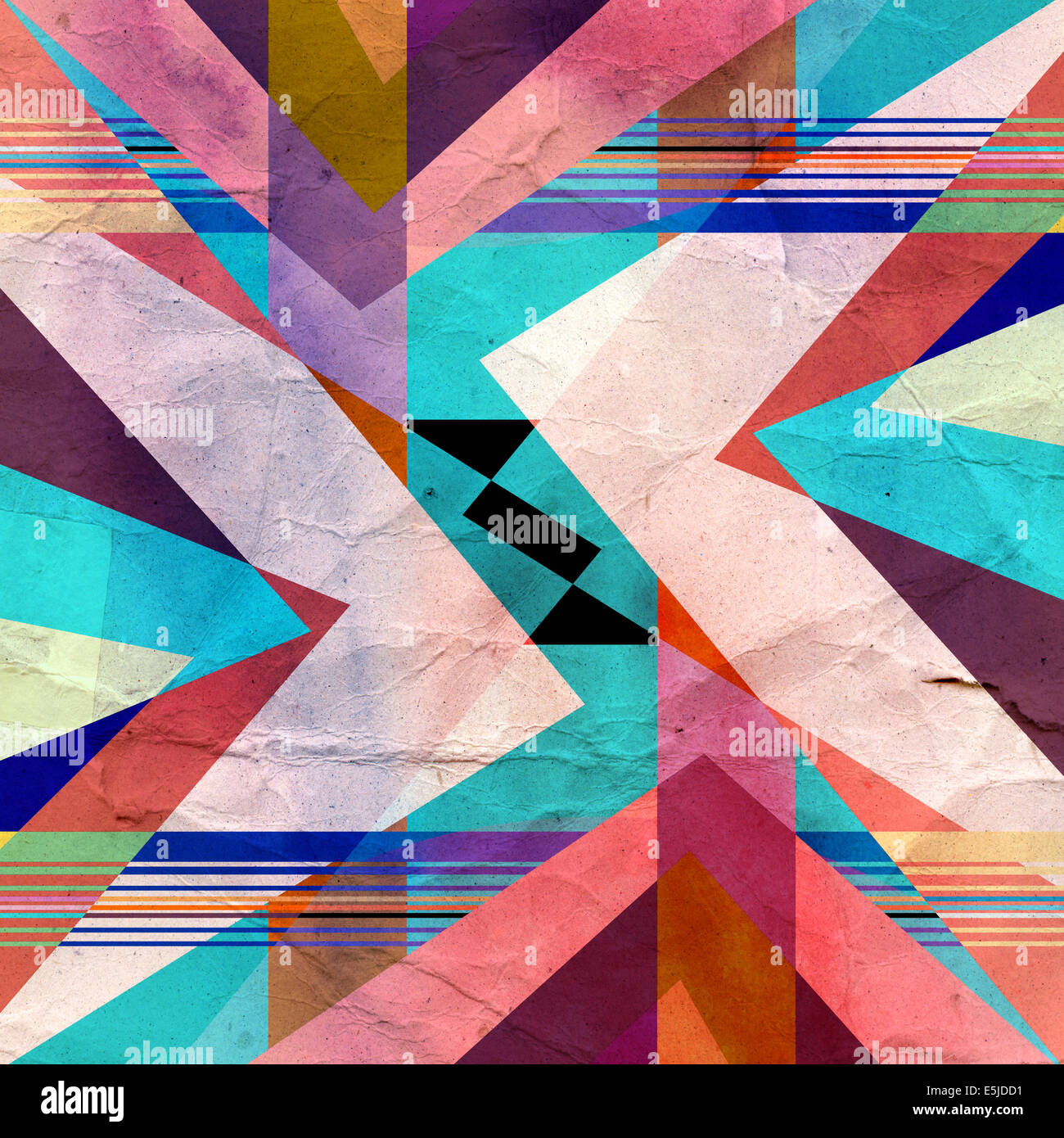 watercolor bright abstract background of geometric elements Stock Photo ...