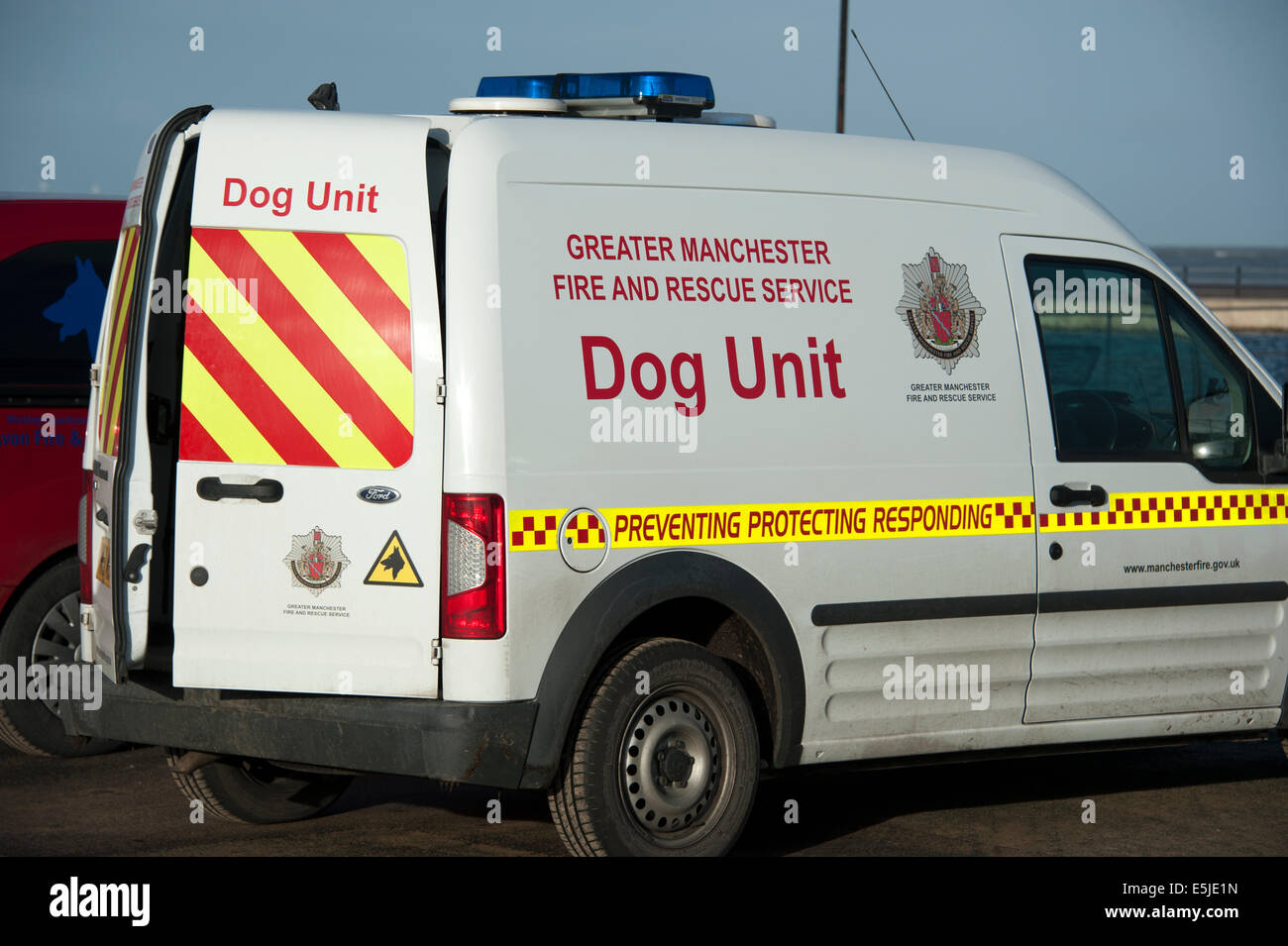 Greater Manchester Fire & Rescue Dog Search Unit Stock Photo