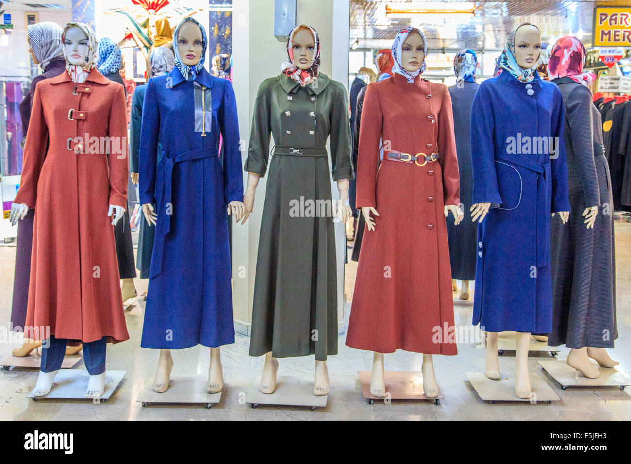 Fashionable women's clothing in Konya department store Stock Photo