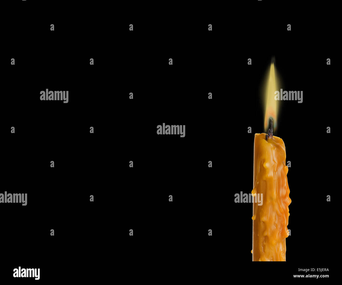 candle close-up on a black background Stock Photo - Alamy