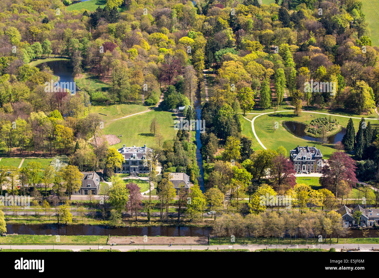 Netherlands, 's-Graveland, Aerial. Schaep En Burgh. Headquarters Natuurmonumenten, conservation of natural and cultural heritage Stock Photo