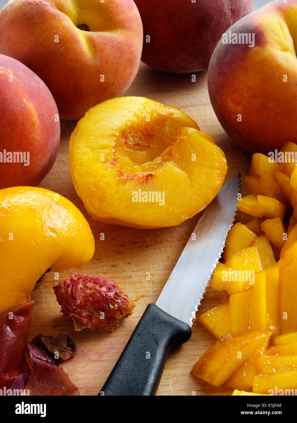 Ripe peaches Stock Photo