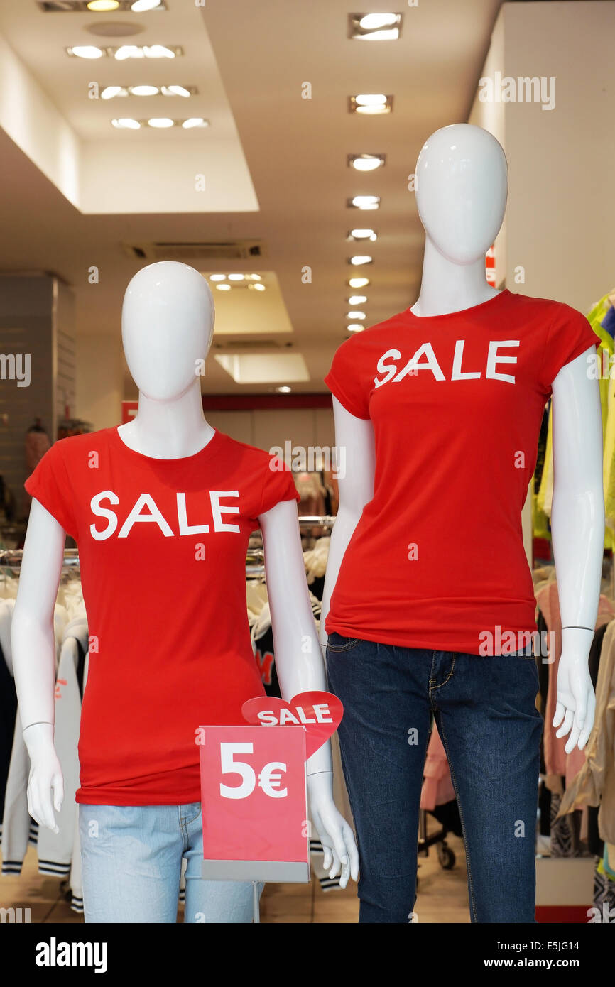 dummies advertising summer clearance sale Stock Photo