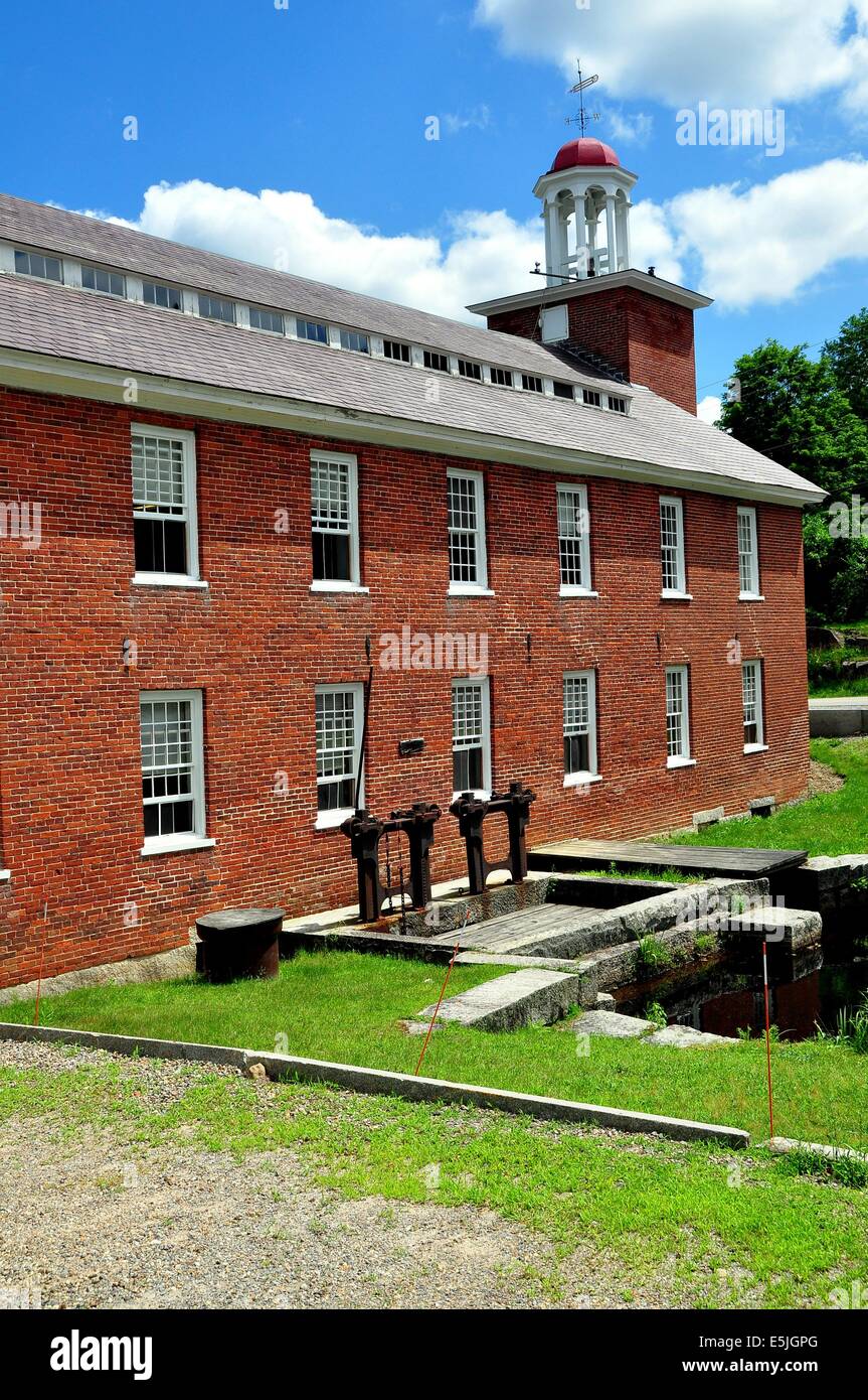 HARRISVILLE, NEW HAMPSHIRE:  1848 Mill Number One with its distinctive bell tower Stock Photo