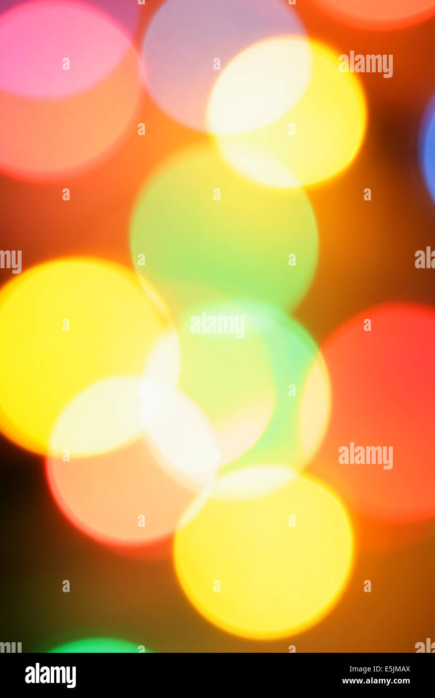 Colorful christmas lights out of focus, may be used as background Stock