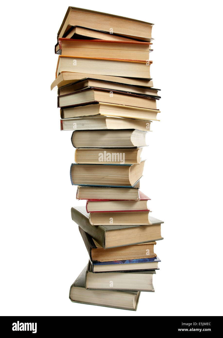 Stack of books isolated over white background Stock Photo