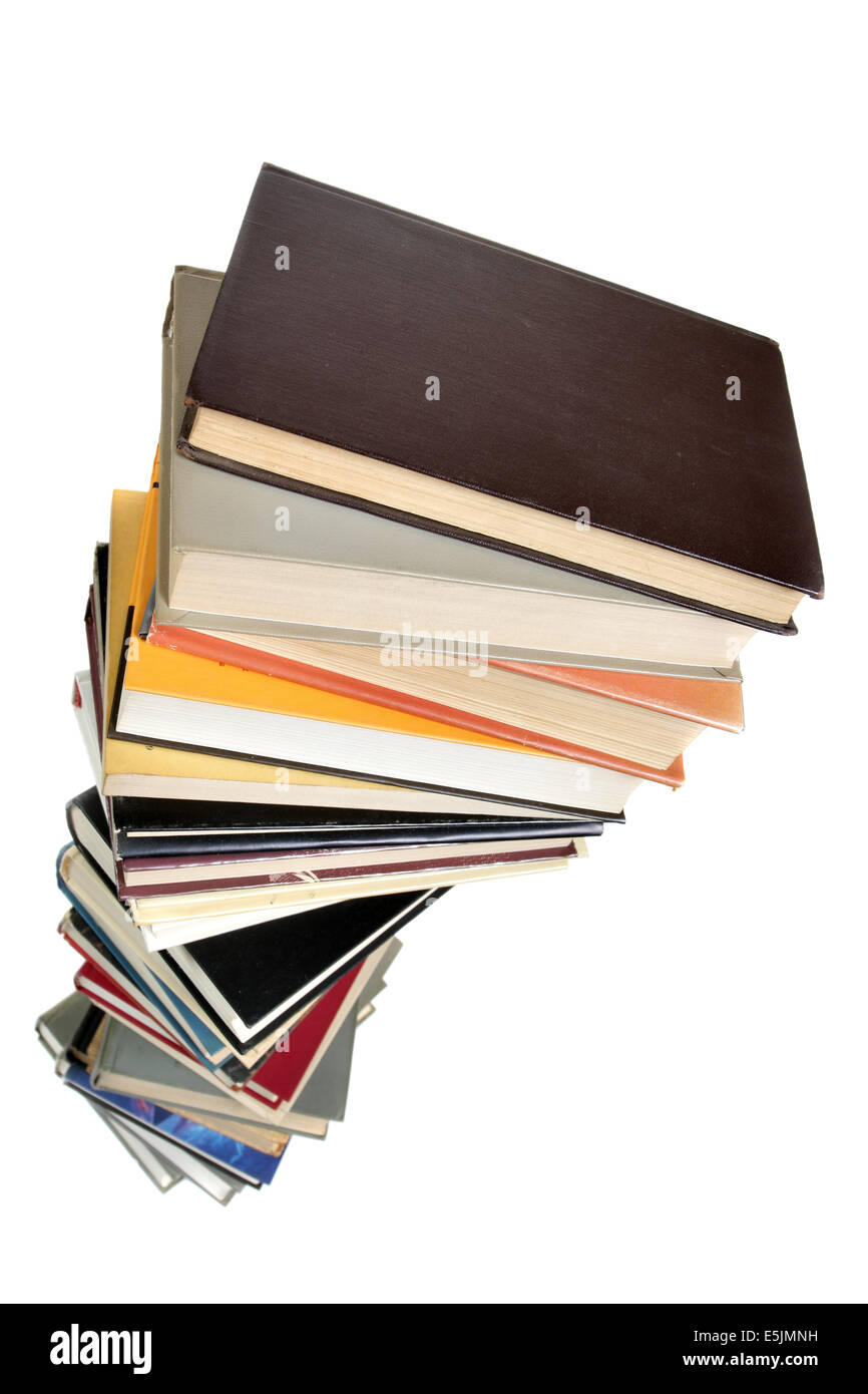 Stack of books isolated over white background Stock Photo - Alamy