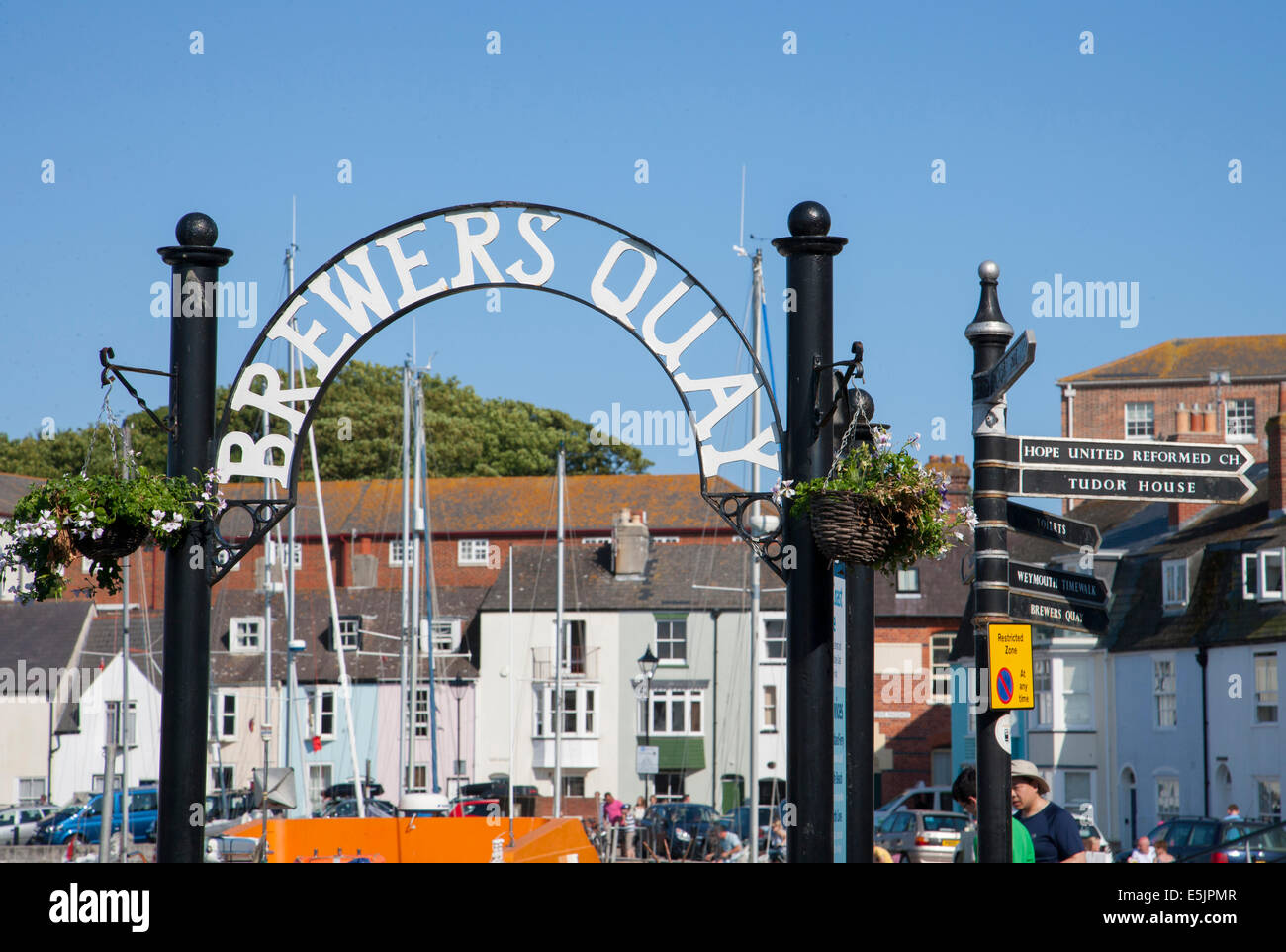 Brewers quay sign in Weymouth Stock Photo Alamy