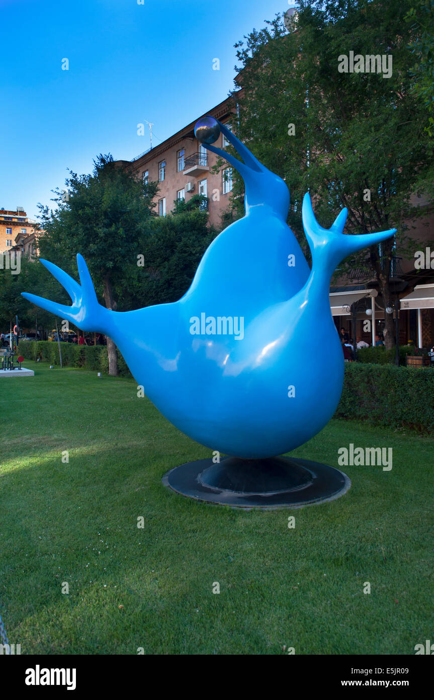 Blue Kiwi by Peter Woytuk, Cascade of Yerevan, Armenia Stock Photo