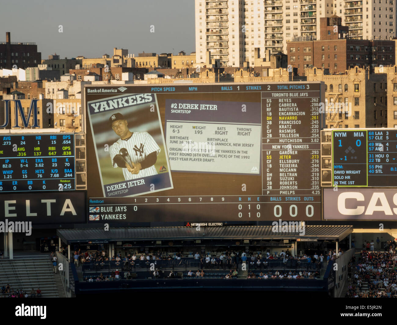 Yankee Stadium, Electronic Signage, The Bronx, New York Stock Photo