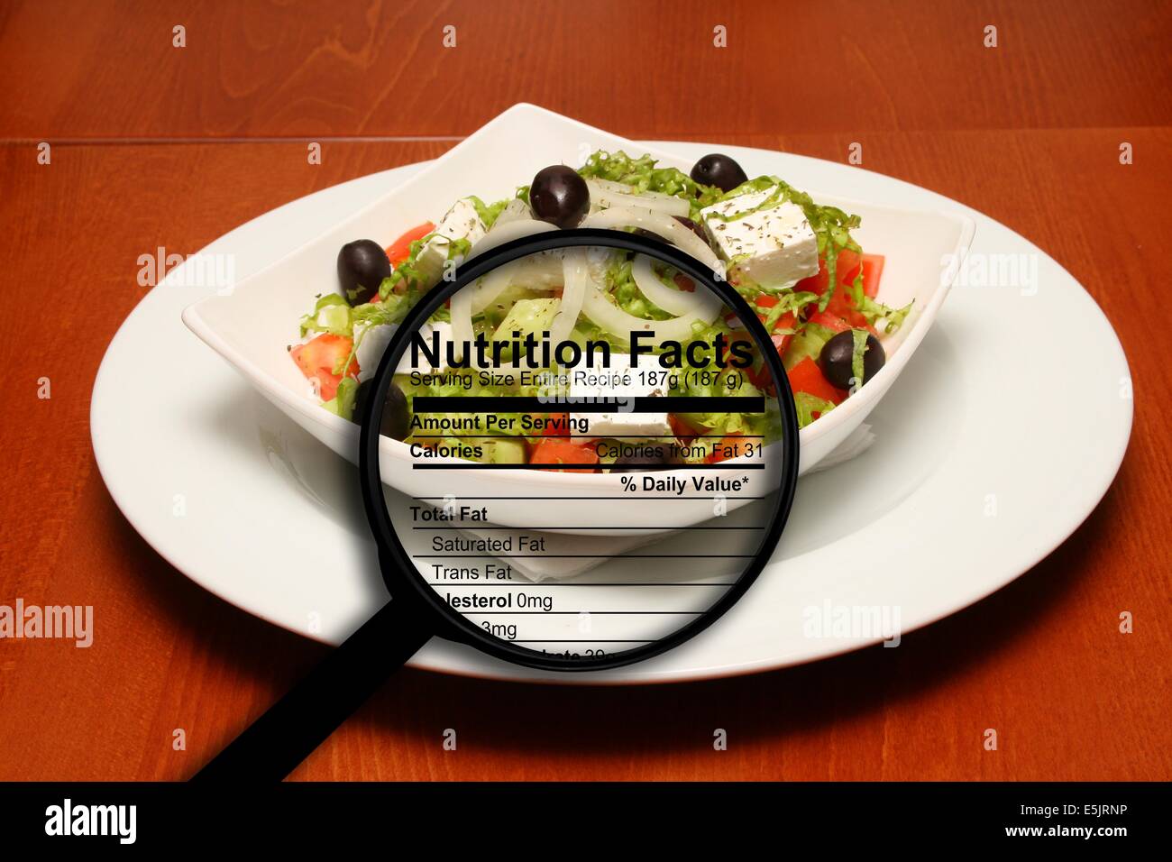 salad nutrition facts Stock Photo Alamy